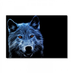 V&auml;rvilised abstraktsed loomad, l&otilde;uend, maalimine seinakunst Leopard Wolf plakat ja tr&uuml;kis Moodsad kodukaunistused elutoa seinapildid A4 21x30cm No Frame