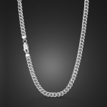 Moodne 100% 925 Sterling h&otilde;bedane kaelakee meestele ja naistele punk ehth&otilde;be 3MM 18-30 tolli &auml;&auml;rekivi Kuuba hobupiitsa ketiga ehted 46cm (18 inches)