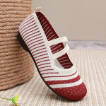 Suvised naiste silmkoelised lamedad kingad Mugavad jalan&otilde;ud Naiste jalatsid vabaajajalatsid Hingavast v&otilde;rgust jalutusjalatsid Naiste &uuml;mmargune varvas 35 punane