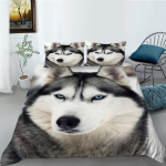 3D Wolfi temaatiline voodipesukomplekt Wolf padjakate Tekikate voodipesu tekikott t&auml;issuuruses &uuml;he-/kaheinimesevoodi kodukaunistus Baby 100x135cm