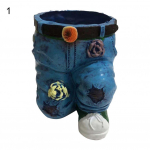 Creative Blue Jeans Planter K&auml;sitsi valmistatud vaigust Riided P&uuml;ksid Lillepott Vaigupott Istutamine Sukulendid Lillepott Aiakaunistus style 1