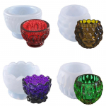 1 tk. Reljeefkauss Savivormid Lillepott Silikoonvorm DIY Epoksiidvaiguvormid Betoontsement-krohvvorm K&uuml;&uuml;nlatopsvormide hoiukarp