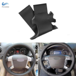 K&auml;sipunutis, must perforeeritud nahk, auto stiilis roolikatte sisemine trimm Ford Mondeo 2007-2014 Galaxy S-Max jaoks black