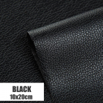 Isekleepuvad nahast kleebised auto salongi istmete parandamiseks. 10x20cm Black