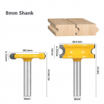 2tk/komplekt 8mm 1/4\ 1/2\ Vars CNC puidut&ouml;&ouml;tlemisfrees Kanuu fl&ouml;&ouml;di kopp nikerdusfreesi otsaku komplekt kollane