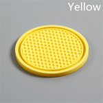 Car Cup Coaster Non-Slip Cup Holder Mat Water Cup Slot Embedded in Ornaments Coaster Silicone Pads Auto Interior kollane