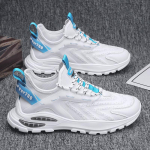 Meeste jooksujalatsid tossud hingavad mugavad libisemiskindlad jalatsid Kerged tennised vabaajaspordijalatsid 44 valge