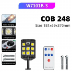 15000LM p&auml;ikeseenergia t&auml;navavalgusti liikumisandur LED p&auml;ikeseprožektor valgustundlik v&auml;listingimustes veekindel LED sise&otilde;ue turvavalgusti inimese tuvastav seinavalgusti W7101B-3