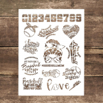 A4-suuruses dekoratiivsed korduvkasutatavad pesapalli&scaron;abloonide &scaron;abloonide maalimis&scaron;abloonid meisterdamiseks puidule, l&otilde;uendile, p&otilde;randale, seinale ja plaatidele maalimiseks Scrabooking