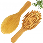 Looduslik bambusest juuksehari, massaaživastane antistaatiline juuksehari, &ouml;koloogiline k&otilde;ikidele juukset&uuml;&uuml;pidele naistele 23x8x4cm