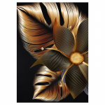 Abstraktne kuldne maastik, &otilde;limaal, tr&uuml;kk l&otilde;uendile plakat Taim seinakunst Kaasaegsed moodulpildid elutoa kodukaunistuseks 20x30cm