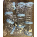 JIUJIU Hamster Diy l&auml;bipaistvad torud Hammustuskindlad Lihtne paigaldamine &Uuml;hendatud v&auml;listunnelid M&auml;nguasjade puur sinine