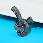 Blucome Rhinestone Sinise v&auml;rvi lindiga prossid naistele Mood Vintage Ehted Mantli aksessuaarid Kvaliteetne Uus 2023 sinine