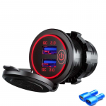 Quick Charge 3.0 Dual USB pesa no wire punane