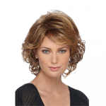 Naiste blondid pruunid lokkis juuksed kuumakindlad lahtised kohevad parukad koos tukkidega Moodne naiste emme, igap&auml;evaseks kasutatav parukas peokost&uuml;&uuml;m kuldpruun v&auml;rv