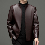 S&uuml;gisese ehtsast nahast meeste slim fit l&uuml;hike p&uuml;stkraega nahkjakk meeste ehtsast nahast mantel Isa riided 4XL