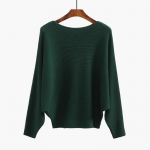 S&uuml;gisene Batwing pikkade varrukatega silmkoeline kampsun vabaaja kaldkaelusega soliidne soe pullover mood 18 v&auml;rvi lahtised džemprid Topid 29626 One Size imetlus