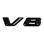 3D Chrome Black V8 Logo T&auml;hed Auto poritiibade embleemi m&auml;rgi kleebis M/ercedes B/enz A/MG G/L ML SL 500 220 C63 S500 V8 tarvikud must