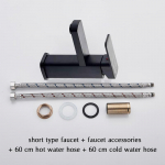 Matt must kraanikaussisegisti tekile paigaldatud &uuml;he hoovaga vannitoa kraana juga messingist vannitoa kraan kuuma k&uuml;lma vee segisti kraanid square short type must