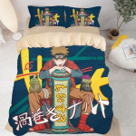 Multifilm Naruto Sasuke Kakashi anime &uuml;li&otilde;pilaste &uuml;hiselamu &uuml;he voodilina tekikate kolmeosaline komplekt kaheinimese voodipesu neljaosaline komplekt AU Single(140x210cm)