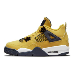 Air Jordan 4 Retro GS Lightning 2021 Laste tossud Kollane Tour-Yellow Mitmev&auml;rviline 408452-700 35.5