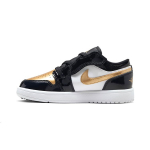 Air Jordan 1 Low ALT SE BP Gold Toe Laste tossud Must Metallik-Kuld Valge DZ6318-071 35