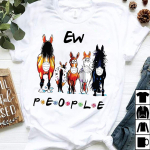 Ew People Funny Horse Unisex T-s&auml;rk pikkade varrukatega dressipluusi kapuuts S