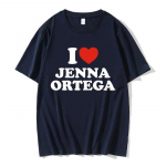 I Love Jenna Ortega T-s&auml;rk Topid Suvised Unisex Hip Hop Lahedad l&uuml;hikeste varrukatega T-s&auml;rgid Unisex Naiste Mood Vabaaja Suur Eu Suurus Ts&auml;rk L