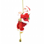 1PC Electric Animated Climbing Santa Claus on Beads Chain Musical Moving Figure Christmas Ornament