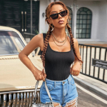 JKASHDK naiste moe vabaaja &uuml;hev&auml;rvilised suvised kevadised varrukateta U-kaelusega &otilde;hukesed silmkoelised vestid S valge