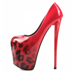IELGY k&otilde;rged kontsad, gradient-leopard, 19 cm, peened kontsad, moodsad seksikad suures suuruses naiste kingad 34 punane