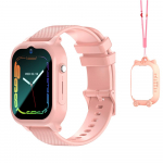 4G Kids Smart Watch GPS Videok&otilde;ne Telefon Kell SOS Nutikella kaamera Helista Must Monitor Poistele T&uuml;drukutele Kell Kingitused. roosa