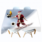 Paks puuvillane j&otilde;ululaudlina J&otilde;uluvana kaminamustriga ristk&uuml;likukujuline &uuml;marlaualina pulmapiknikupeoks Round diameter 60CM