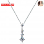 Real D Color 1,2mm 3mm 5mm Full Moissanite Ripats Kaelakee Naistele 100% S925 Sterling Silver Plate Pt950 Ehted