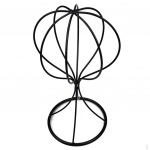 Metallist parukate m&uuml;ts Fedora Display Rack Stand Organizer must salongi vitriin 27.5cm