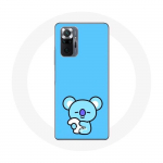 Coque pour Xiaomi Redmi Note 10 Pro Bangtan BTS BT21 Koya RM Fond Bleu