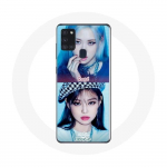 Coque pour Samsung Galaxy A21S Blackpink Groupe K-pop Filles Jennie et Ros&eacute; Lovesick girls poster th