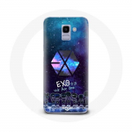 &Uuml;mbris Samsung Galaxy A8 2018 Exo K-popi grupi logo jaoks oleme &uuml;ks