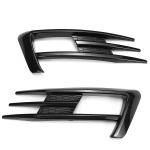 L&auml;ikiv Must/S&uuml;siniku Ilmega Udutulede Iluv&otilde;re Kate Liist VW Golf 7 MK7 2014-2017 Eesmise Kaitseraua Udutulede Kulmutuulel&otilde;ikur Carbon Fiber Look black