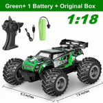 Kaugjuhtimispuldiga RC autod poistele 25 km/h Kiire auto t&auml;iskasvanutele RTR 2WD Maastikuauto LED-tuledega Raadio M&auml;nguasjad Kingitused Lastele 1 battery roheline
