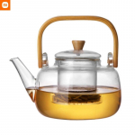 Xiaomi 1000L kuumakindel klaasist teekannu l&auml;bipaistev teekannu infusioon lilledega kaasaskantava veekeetja majapidamistarvete jaoks 1000ml Tea Pot