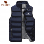Camel Tikand meeste s&uuml;gistalvine kvaliteetne puuvillane jakk Mood vabaaja mugavus varrukateta paksendatud jope 2XL