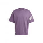 Adidas Originals Adicolor Neuclassics T-s&auml;rk kolme triibuga kaelus Meeste topid Tumehall Lilla IN4674 S