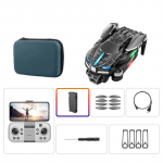 Uus V186 minidroon ESC HD kahe kaameraga harjadeta optilise voolu takistuste v&auml;ltimine helendav neljakopteri WIFI FPV helikopteri m&auml;nguasi 1 battery must