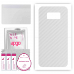 apgo Protective Skin Sticker for the back compatible with Samsung Galaxy S8, Wrap Film, Foil, Vinyl - Pattern Transparent Carbon