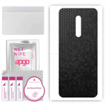 apgo Protective Skin Sticker for the back compatible with vivo X27 Pro, Wrap Film, Foil, Vinyl - Pattern Black Honeycomb