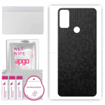 apgo Protective Skin Sticker for the back compatible with TCL 20Y, Wrap Film, Foil, Vinyl - Pattern Black Honeycomb