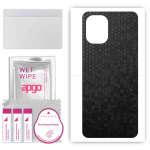 apgo Protective Skin Sticker for the back compatible with Umidigi F3 SE, Wrap Film, Foil, Vinyl - Pattern Black Honeycomb