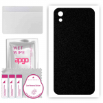 apgo Protective Skin Sticker for the back compatible with Honor 8S Prime, Wrap Film, Foil, Vinyl - Pattern Matte Black