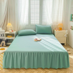 Uus &uuml;hev&auml;rviline lihvimisvoodi seelik padjap&uuml;&uuml;r Kolmeosaline hooajaliste universaalsete voodikatete komplekt libisemisvastased tolmukindlad linad voodipesu 120x200cm bed skirt